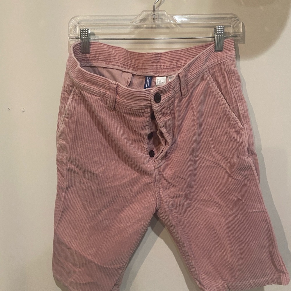 H&M Men's Dusty Pink Corduroy Shorts